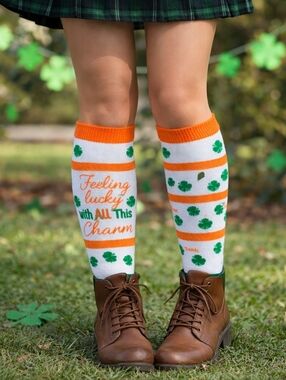 St. Patrick's Lucky Charm Knee-High Socks